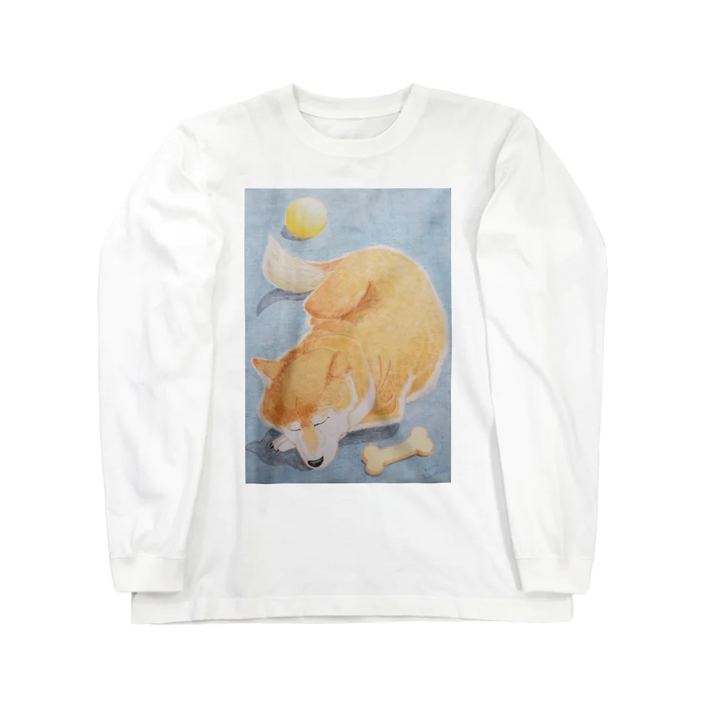 コツリスのお店のお昼寝柴犬ハッピー Long Sleeve T-Shirt