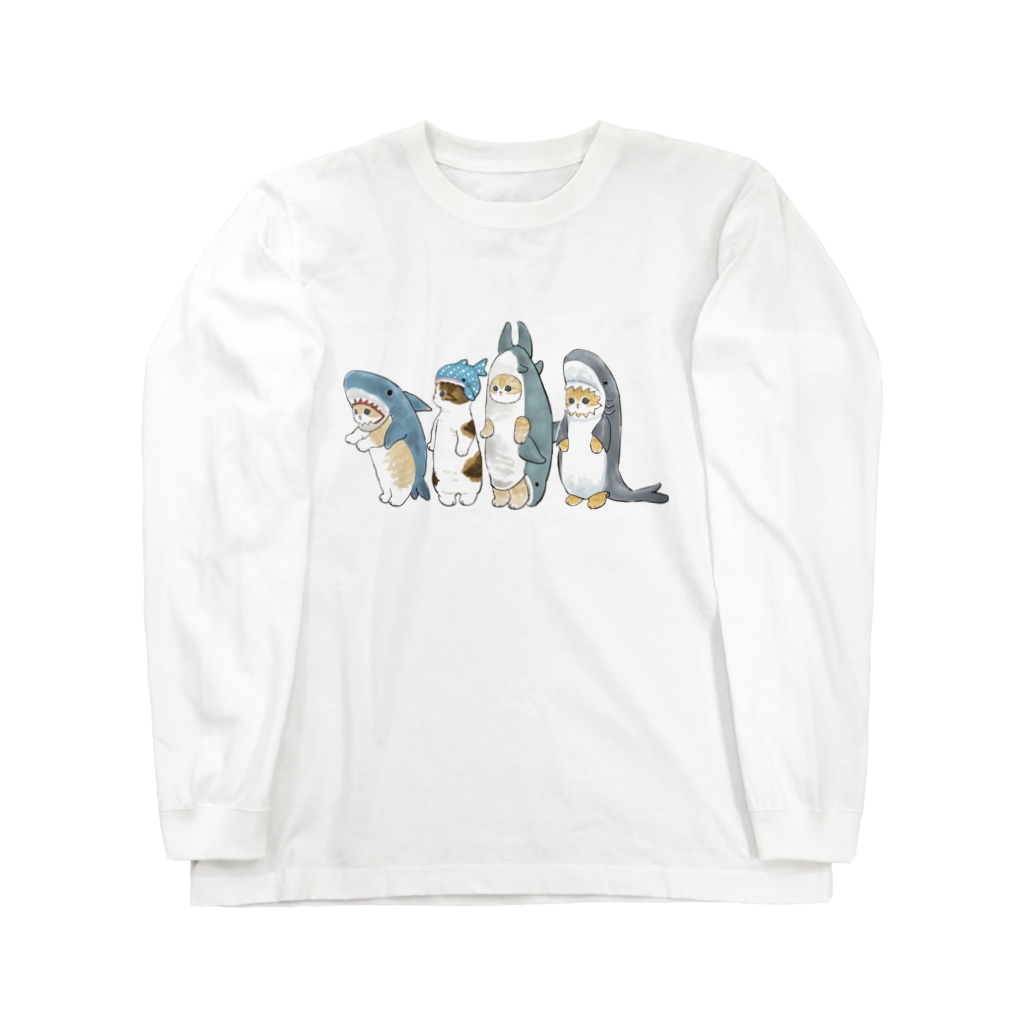 mofusandのサメ図鑑 Long Sleeve T-Shirt