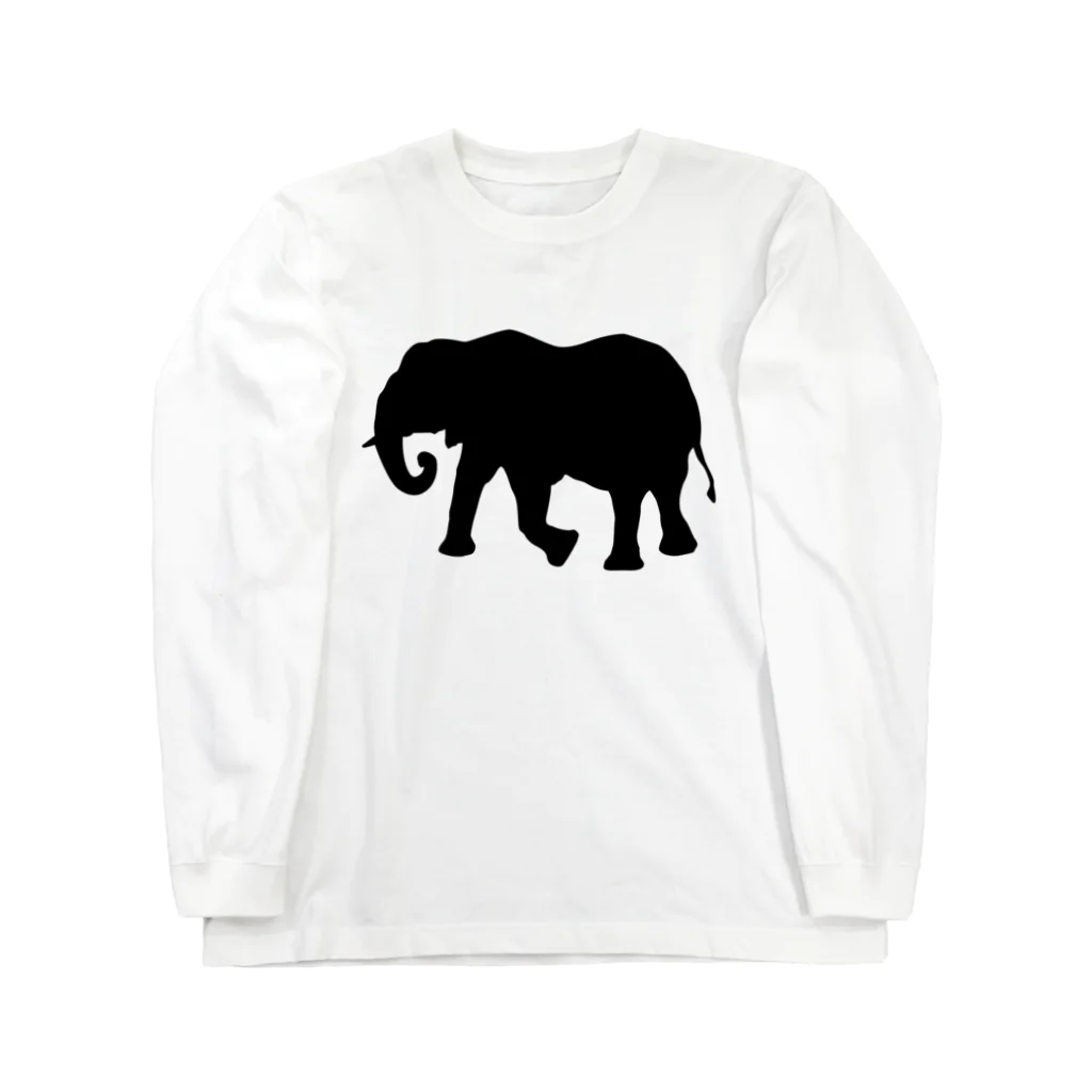 あおぞらのゾウ_BLACK Long Sleeve T-Shirt