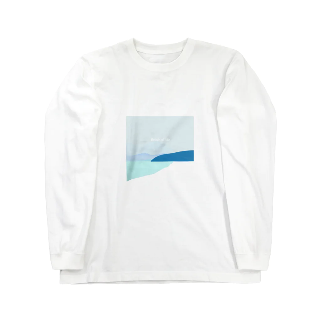 PeacefulworldのBeach of life -Light blue ロングスリーブTシャツ