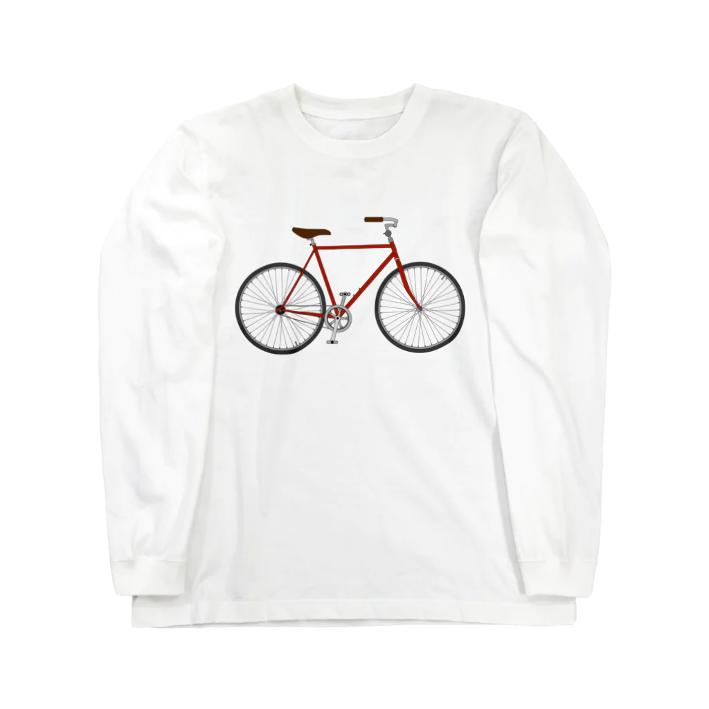 電気鉛筆工房の赤い自転車 Long Sleeve T-Shirt