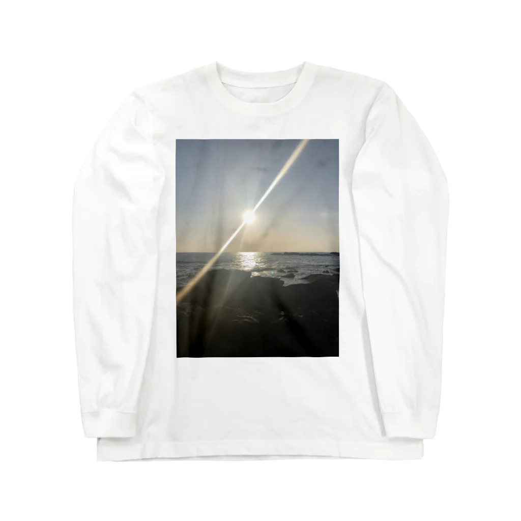 Glowの太陽と海 ロングスリーブTシャツ