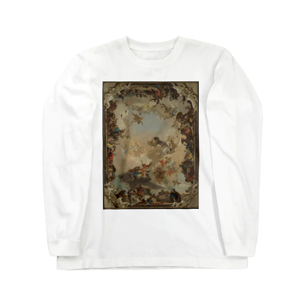 museumshop3の【世界の名画】ティエポロ『惑星と大陸の寓意画 』 ロングスリーブTシャツ