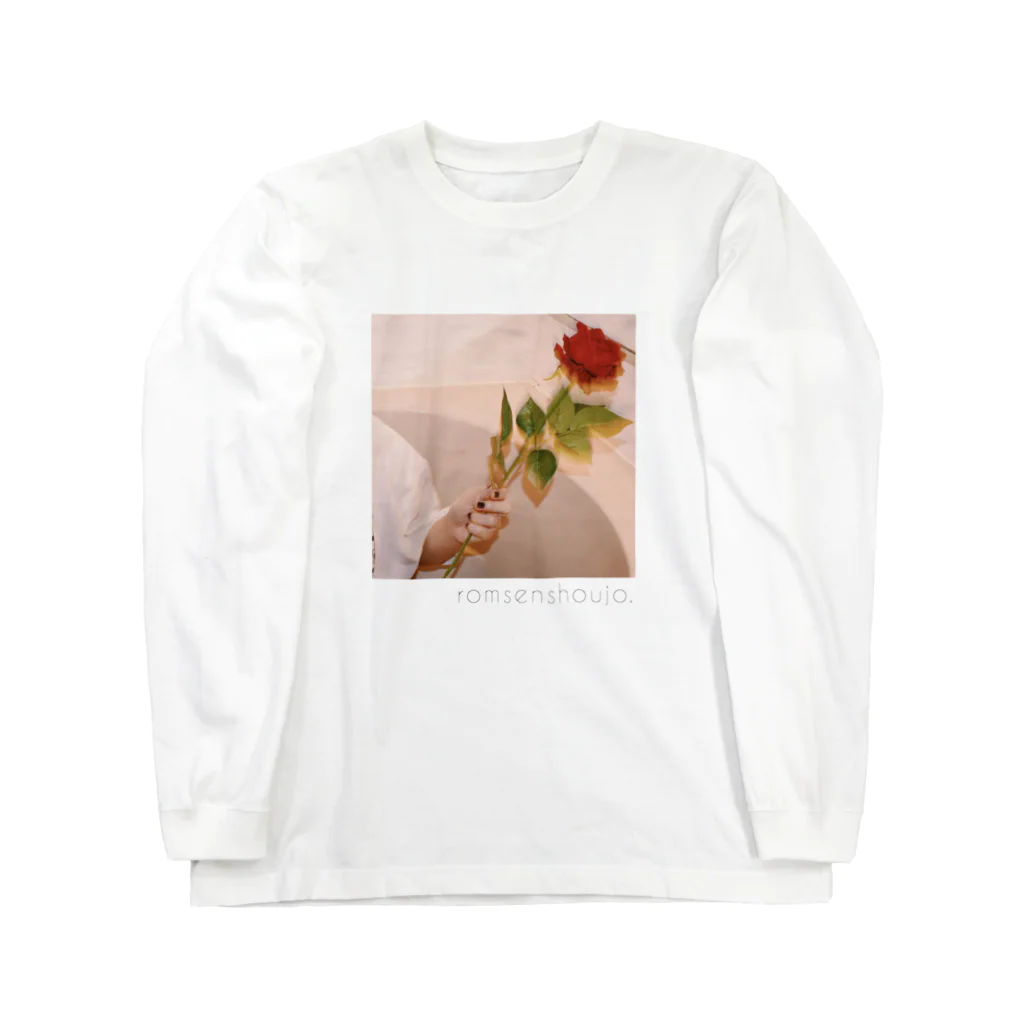 rom専少女.の薔薇の憂い ロングスリーブTシャツ