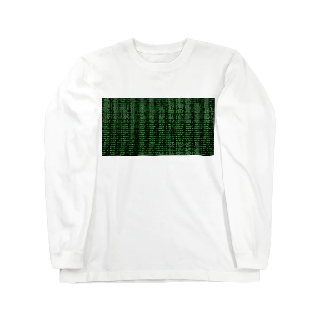 nyoonの数字の羅列（ハッカー風) Long Sleeve T-Shirt