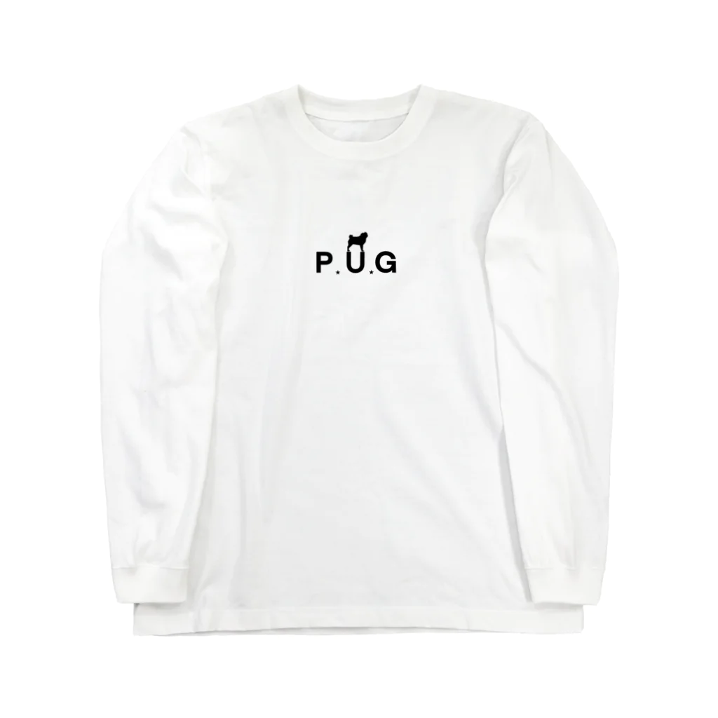 ヤマネコのpugロングTシャツ Long Sleeve T-Shirt