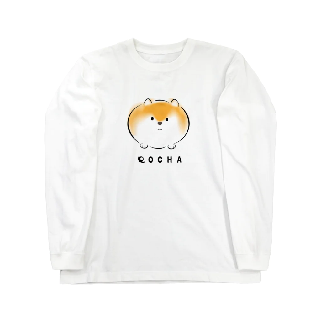 Pocha Storeのまるい柴犬。 ロングスリーブTシャツ
