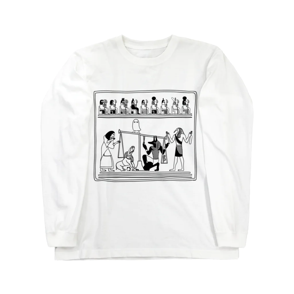 Cɐkeccooのらくがきシリーズ★エジプトの神様たち Long Sleeve T-Shirt