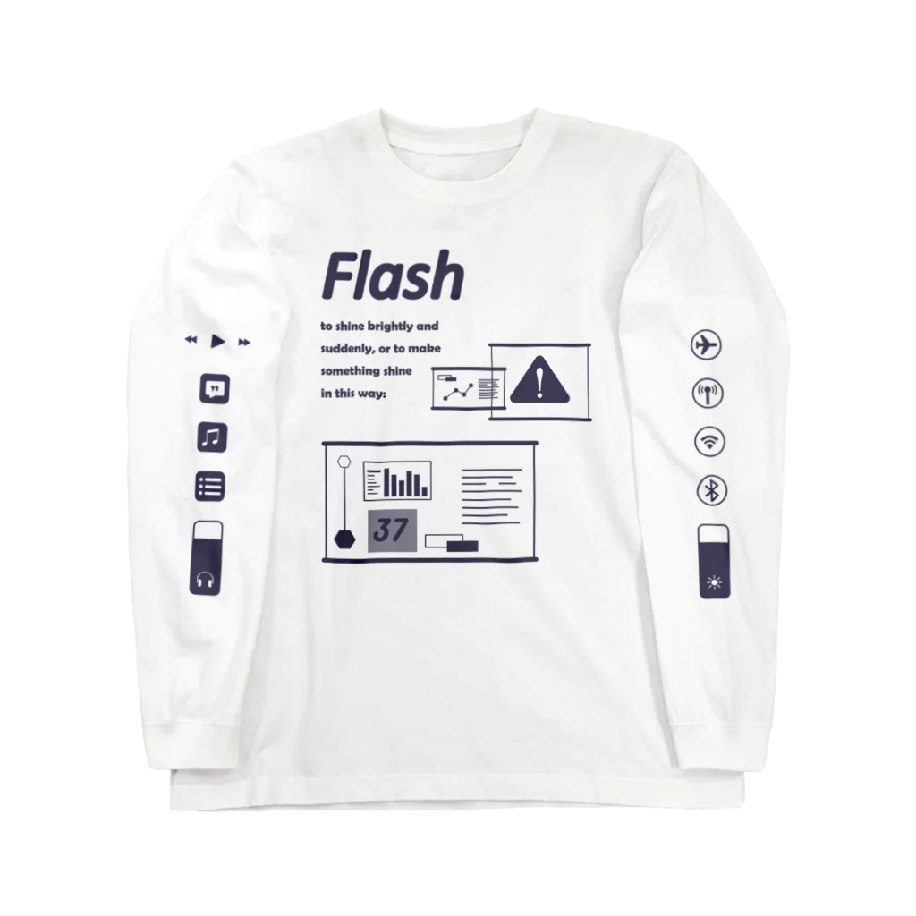 CRI37L ONLINE STOREのFLASH LONG T WH Long Sleeve T-Shirt