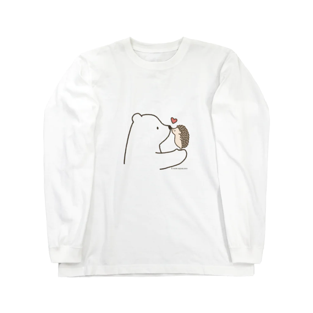 なみはりねずみのしろくま＆ハリネズミ Long Sleeve T-Shirt