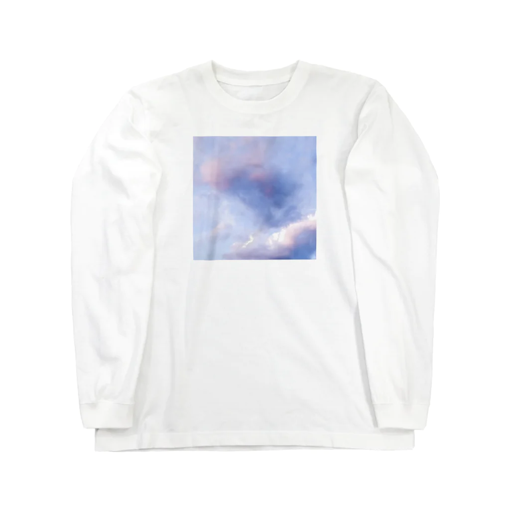 サイファに住む梟のむらさきの雲スクエア Long Sleeve T-Shirt