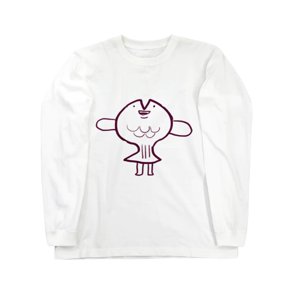 すいか直売店の本田の魚 Long Sleeve T-Shirt