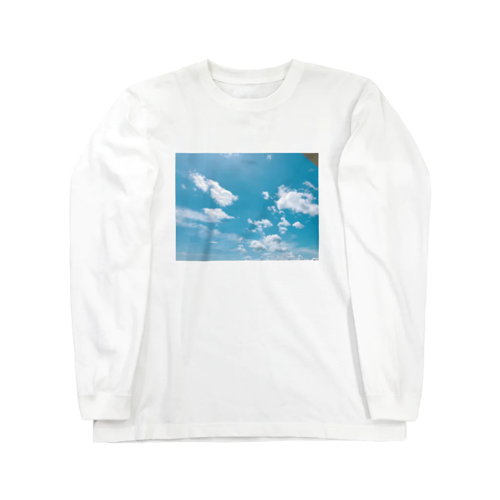 そら豆。。の青空パーカー ロングスリーブTシャツ