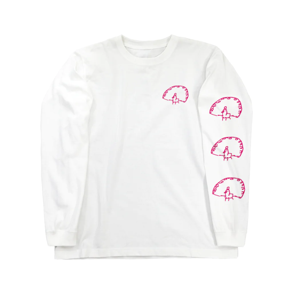 何処のくじゃく君・ピンク Long Sleeve T-Shirt