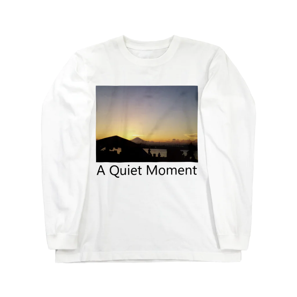 ファンタスティック・サムシングの夕焼けどきの富士山 長袖Tシャツ Long Sleeve T-Shirt