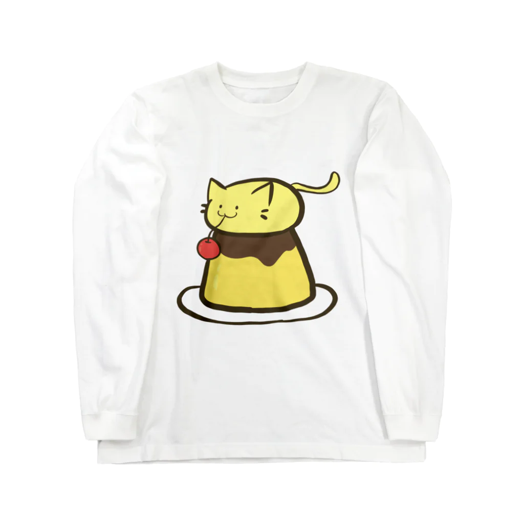 ねこのしっぽのぷりん ロングスリーブTシャツ