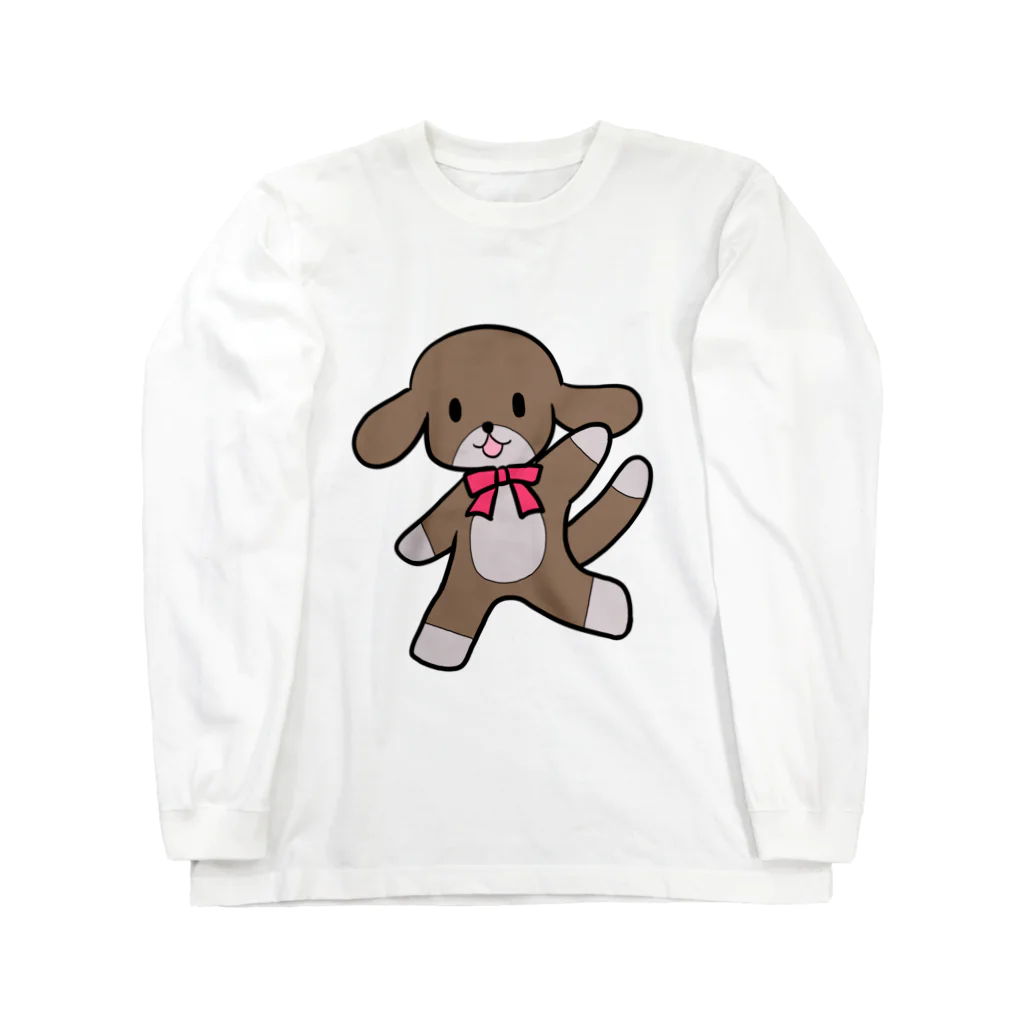 桃星雲 〜小桜みみなのお店〜の踊る犬 ロングスリーブTシャツ