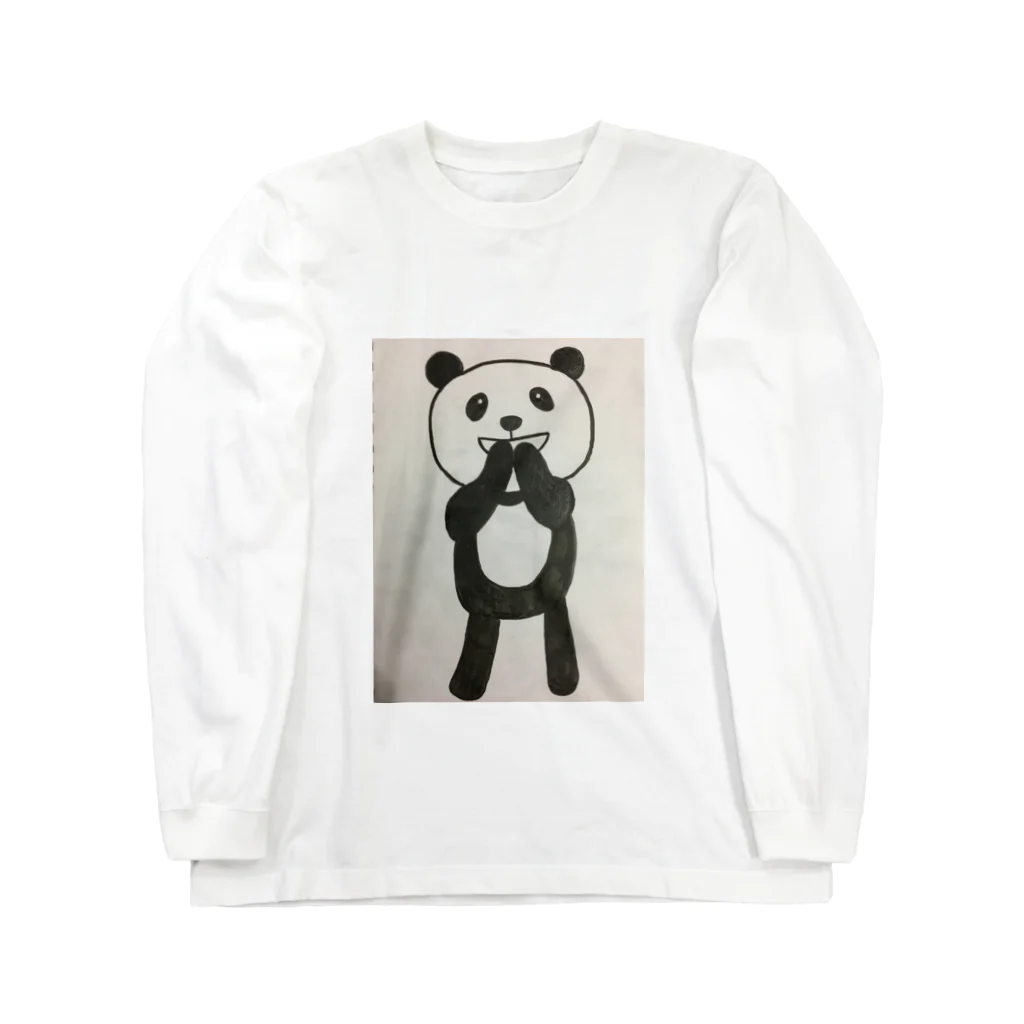 パンダちゃんマーケットのうふふなパンダ Long Sleeve T-Shirt