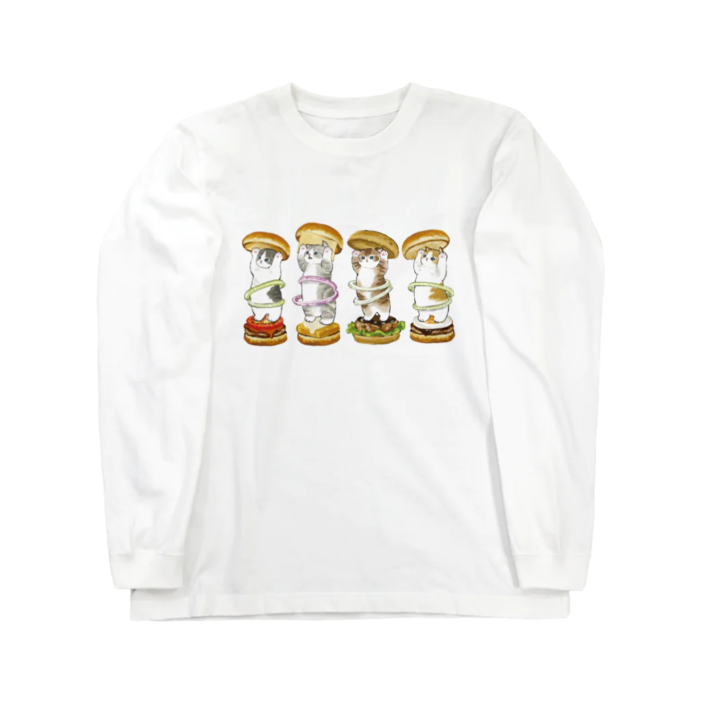 mofusandのにゃんこバーガー Long Sleeve T-Shirt