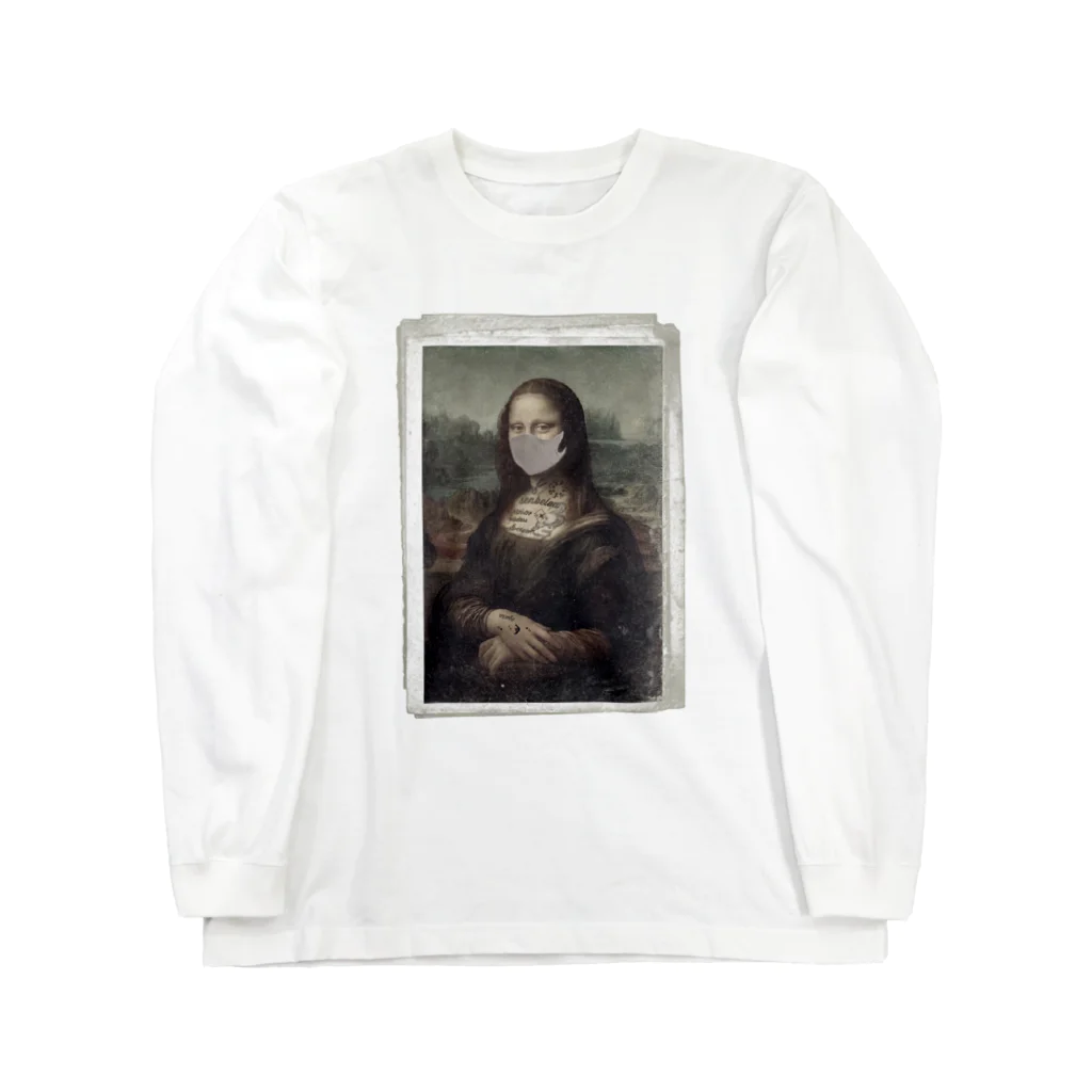 せんべろのmona lisa（額縁あり） ロングスリーブTシャツ