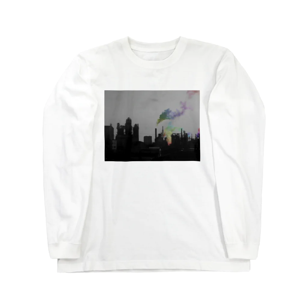 KOSEI'S  WORKのcolorful town-factory- ロングスリーブTシャツ