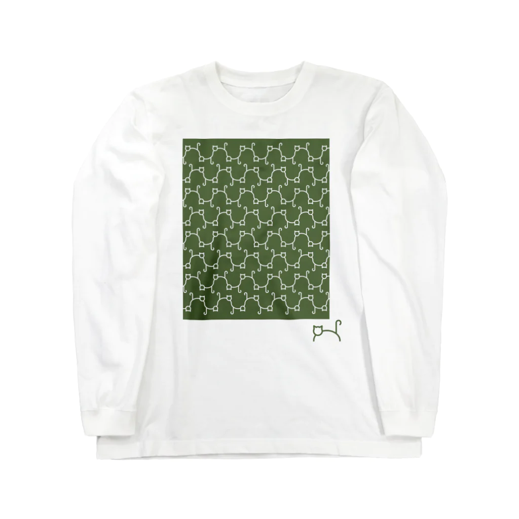 krakatukのkrakatukねこ唐草 Long Sleeve T-Shirt