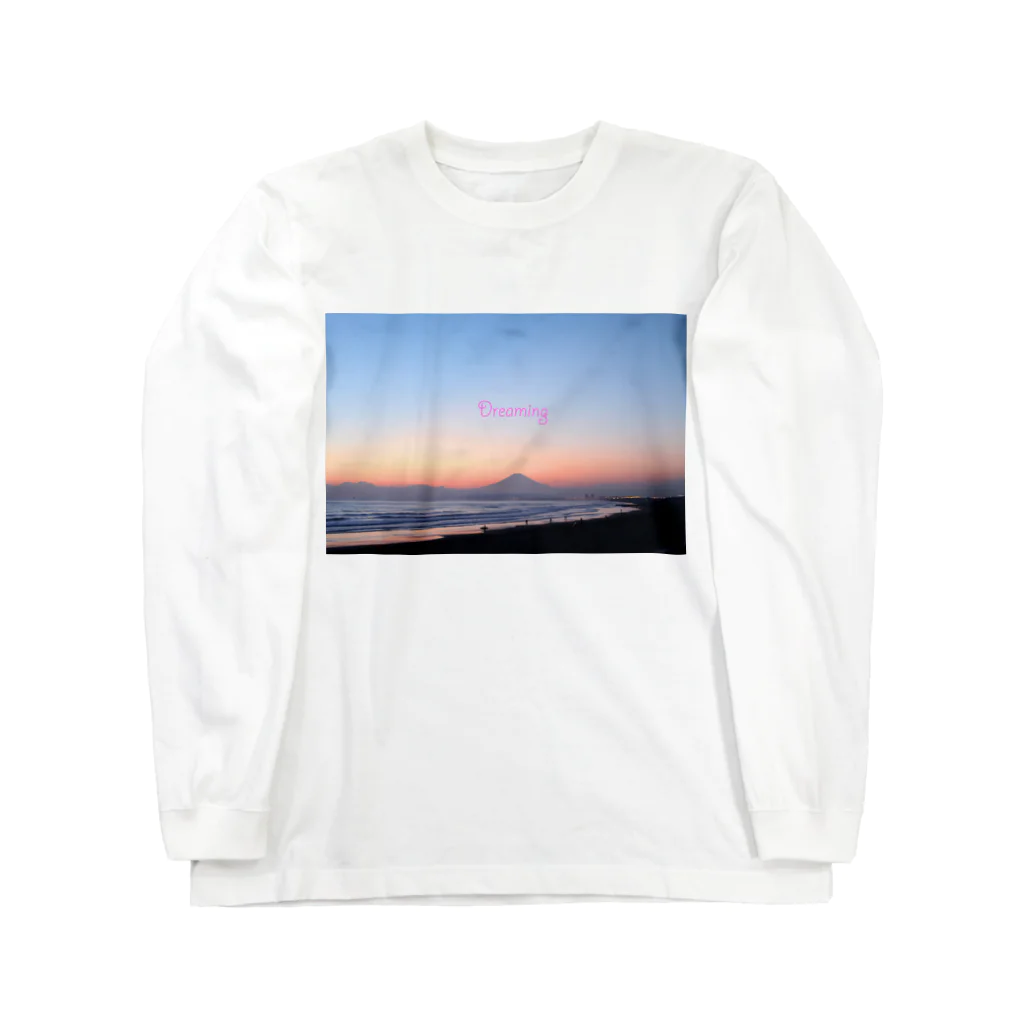 photo-kiokuの湘南夕景2 ロングスリーブTシャツ