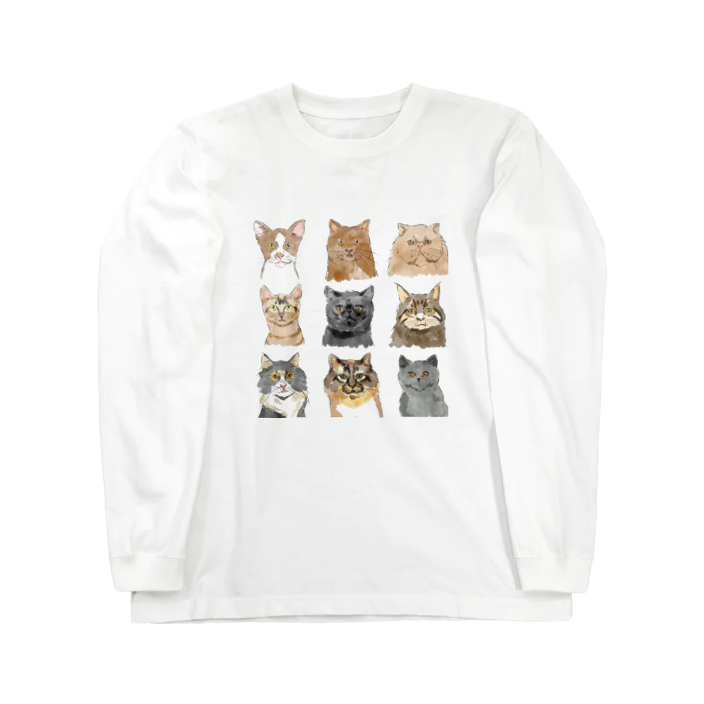 hyomonamiのねこちゃんズ Long Sleeve T-Shirt