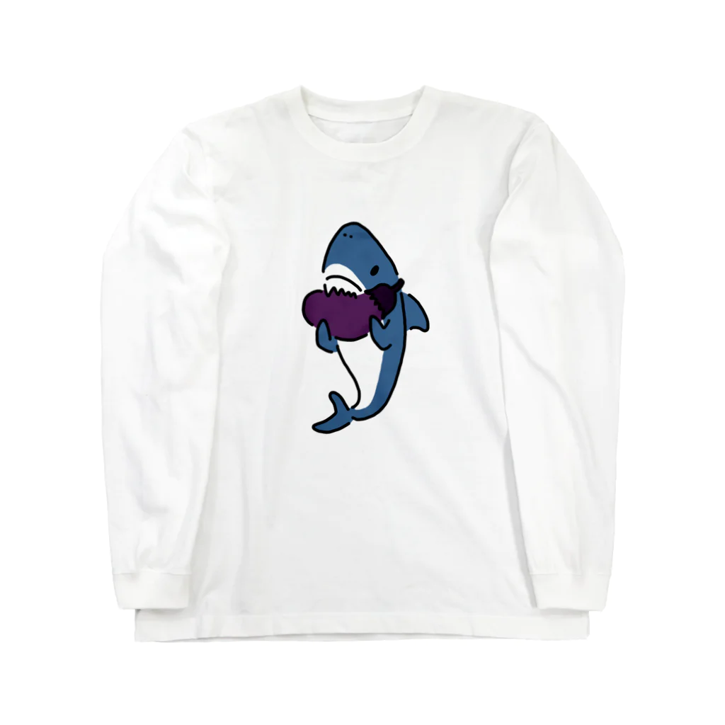 サメ わりとおもいの秋茄子はサメに食わすな Long Sleeve T-Shirt