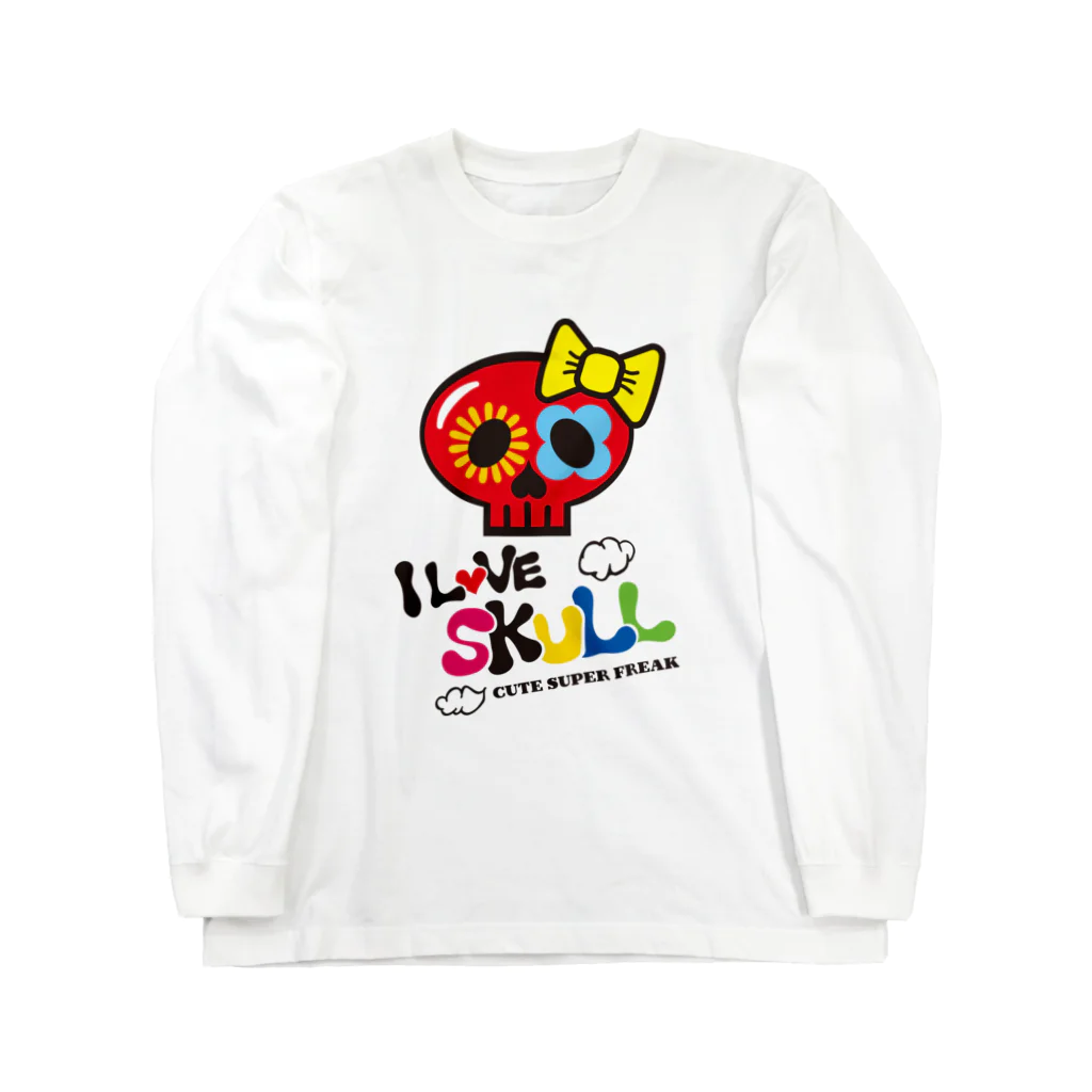 POPLIFEのI L❤︎VE SKULL ロングスリーブTシャツ Long Sleeve T-Shirt