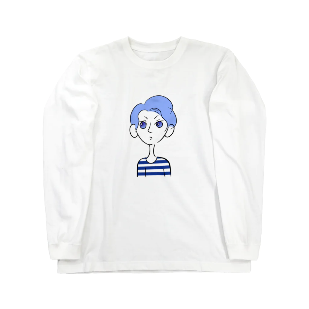 hsn_oのブルー Long Sleeve T-Shirt