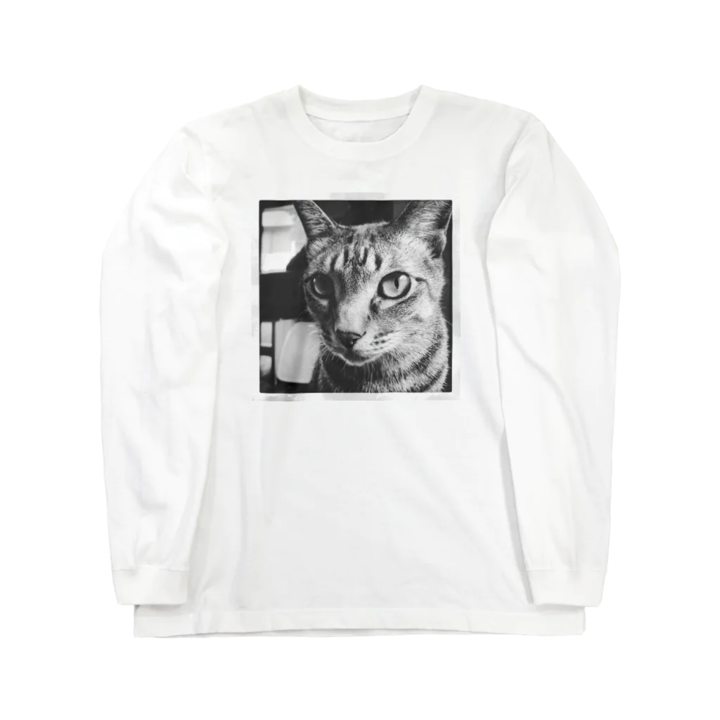 Socialのmonochromatic cat ロングスリーブTシャツ