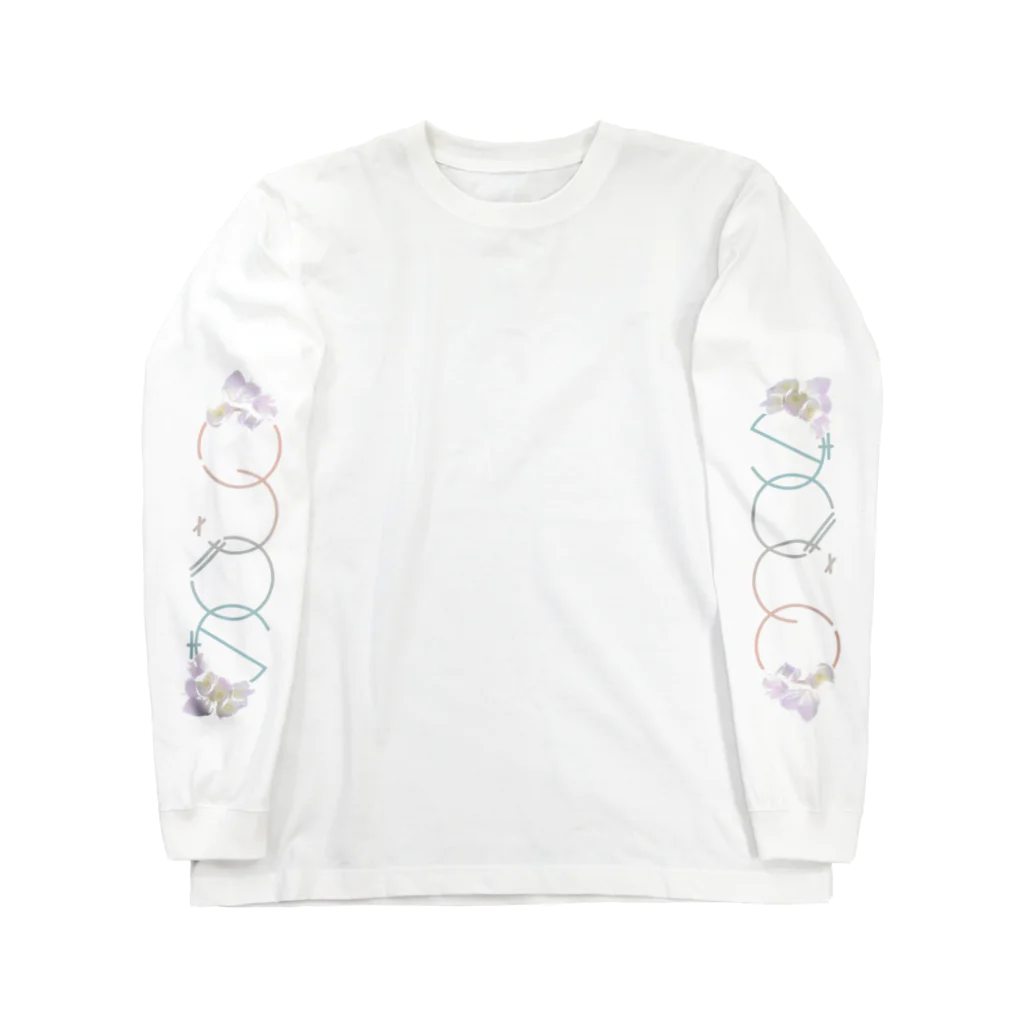 Circlothesのあじさい白② Long Sleeve T-Shirt