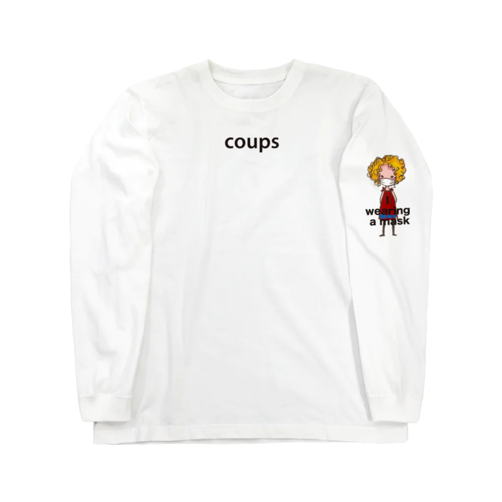 CoupsクーズのMask Girl ロングTシャツ ロングスリーブTシャツ