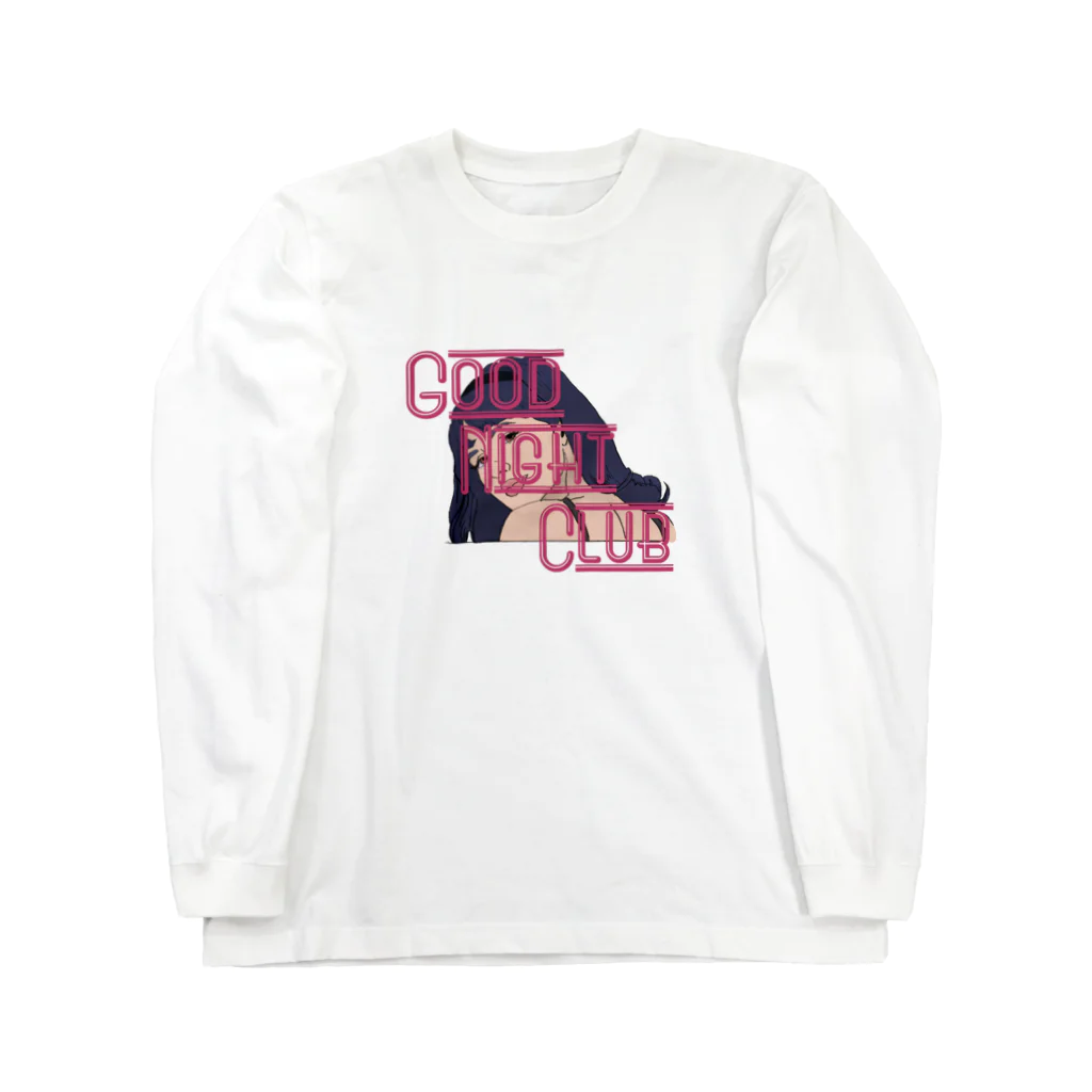 mnimy23のGoodNightClub_PINK ロングスリーブTシャツ