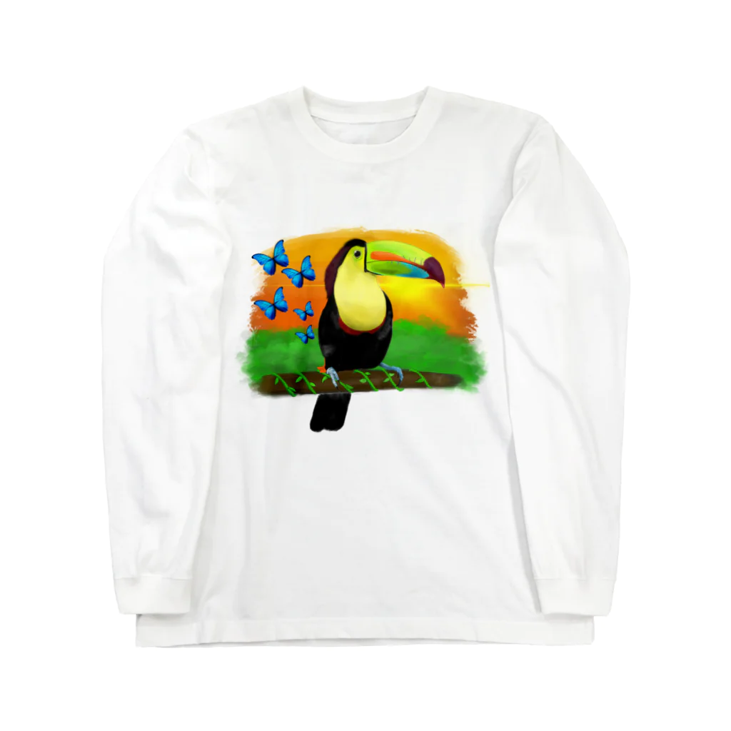 madの夕暮れのサンショクキムネオオハシ Long Sleeve T-Shirt