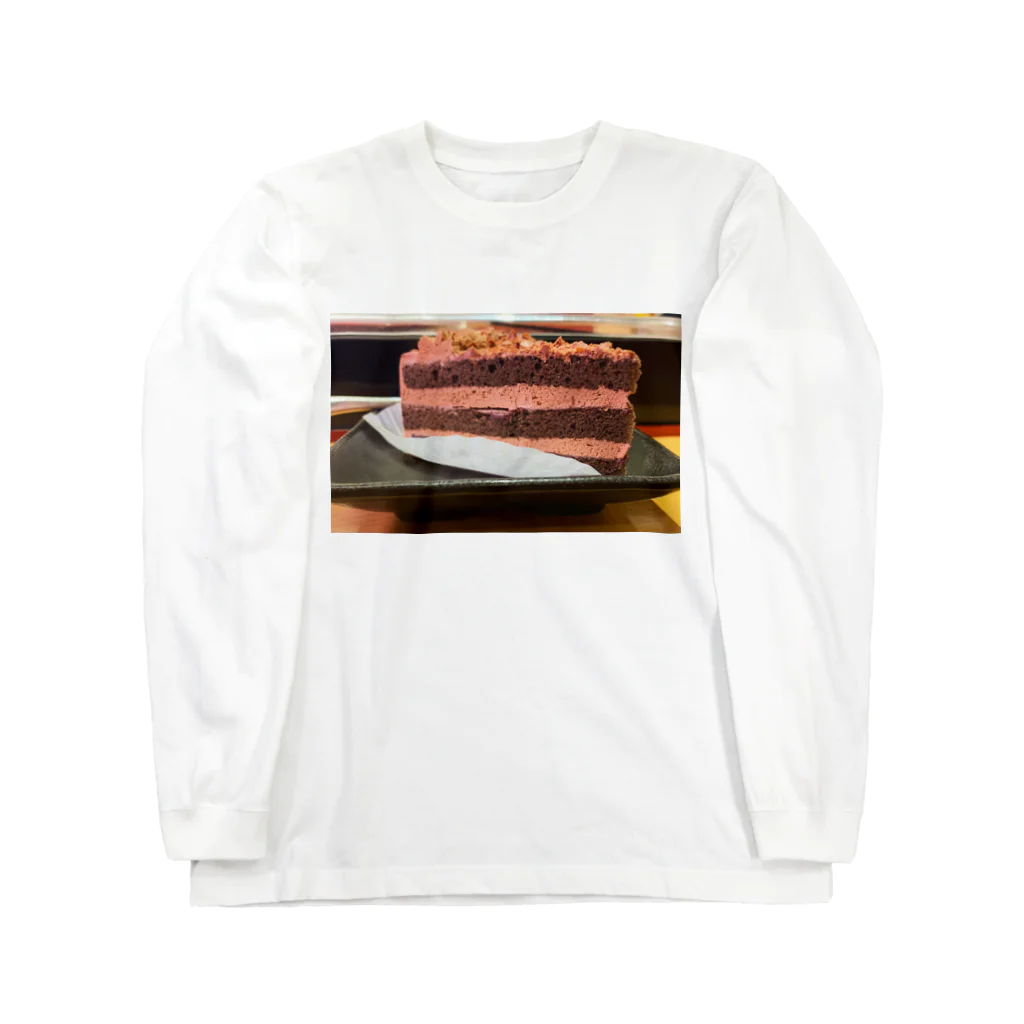 深夜テンションの時に買ってしまう服のチョコレートケーキ Long Sleeve T-Shirt