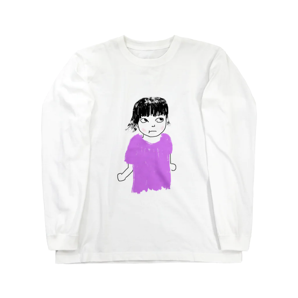 犬吠え商店のにらみガール Long Sleeve T-Shirt