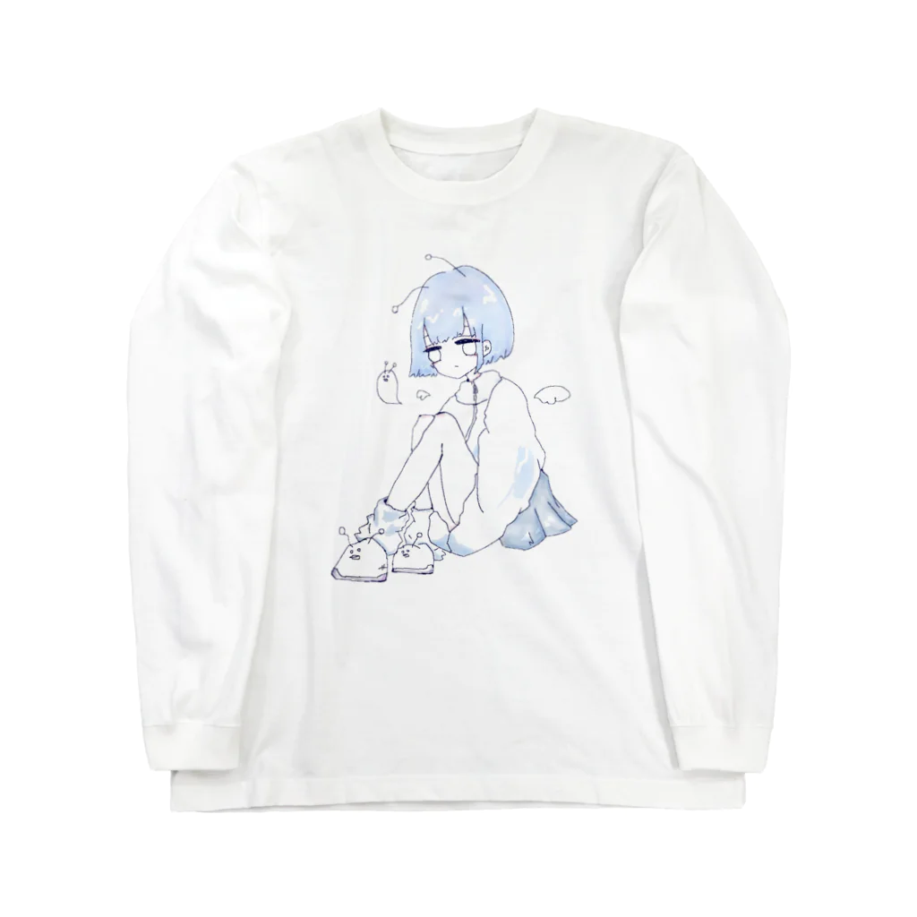 ぬたりゃふか。の取り憑いてよ、しぬたくん ロングスリーブTシャツ