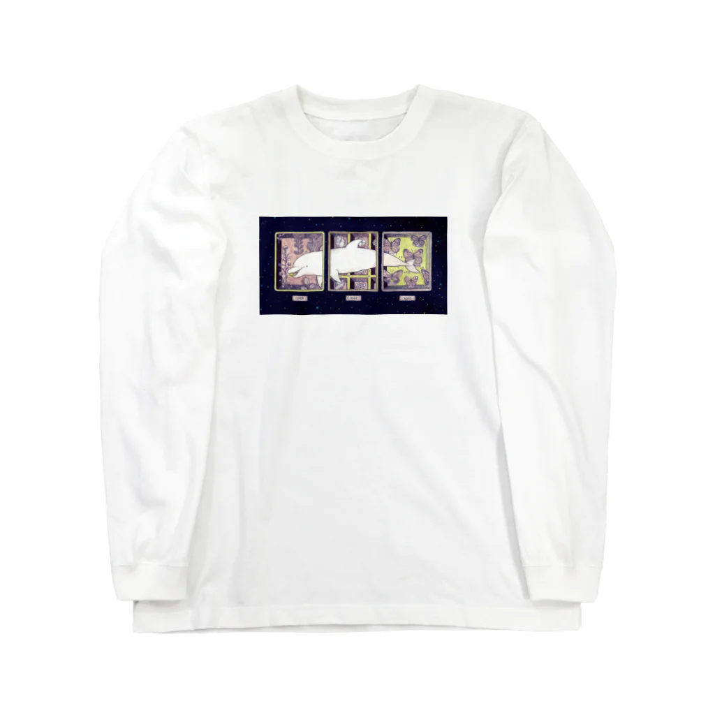 irukatohitoの標本を旅するイルカ Long Sleeve T-Shirt