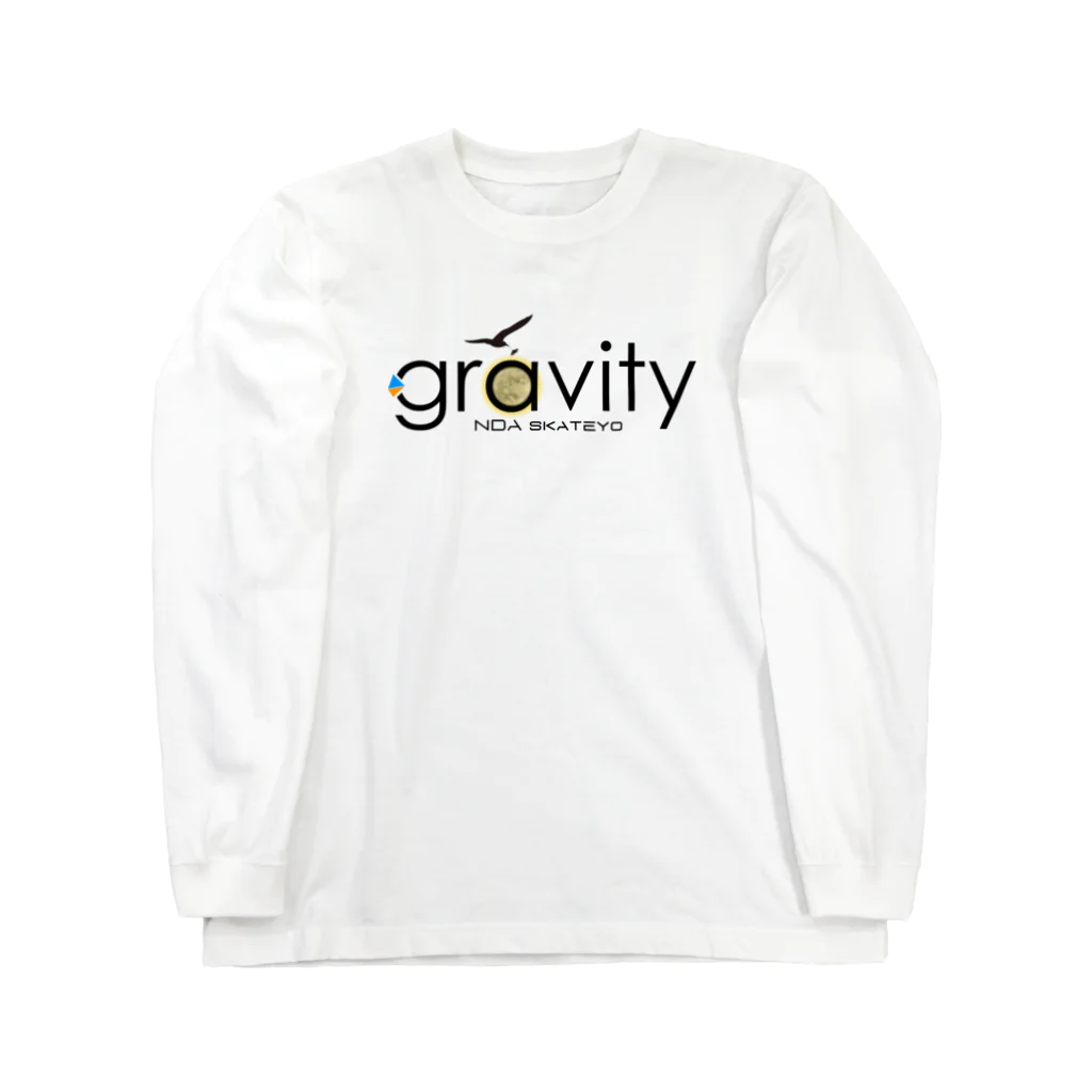 Sk8ersLoungeのGravityBlacklogo　ver2 ロングスリーブTシャツ