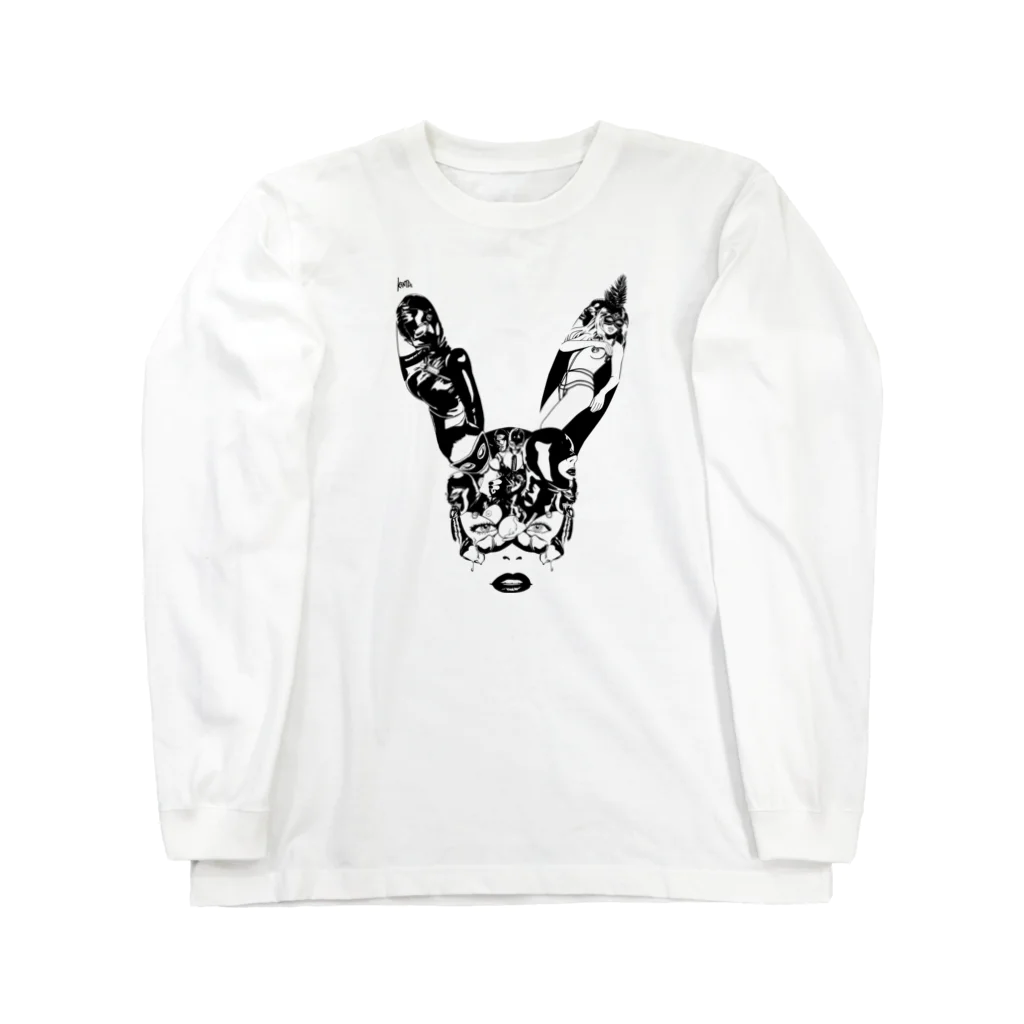 SIXTY-NINE FACTORYのBlack Bunny Mask ロングスリーブTシャツ