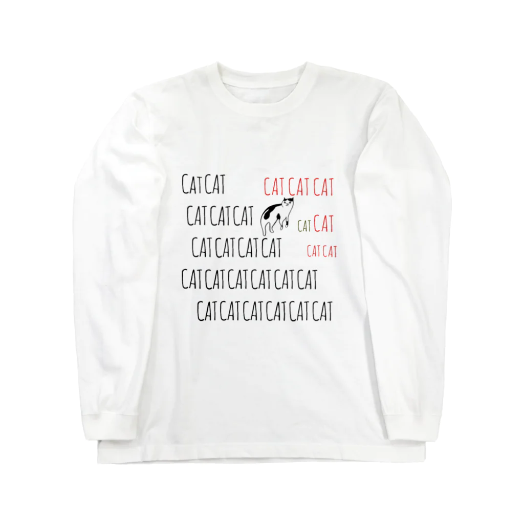 hibinecoのcatcatヅラcat Long Sleeve T-Shirt