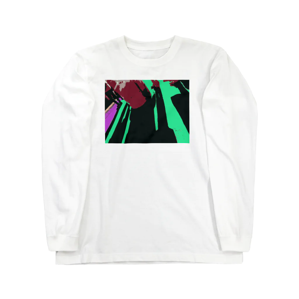 410kiki_shopの３番線ホームの影 Long Sleeve T-Shirt