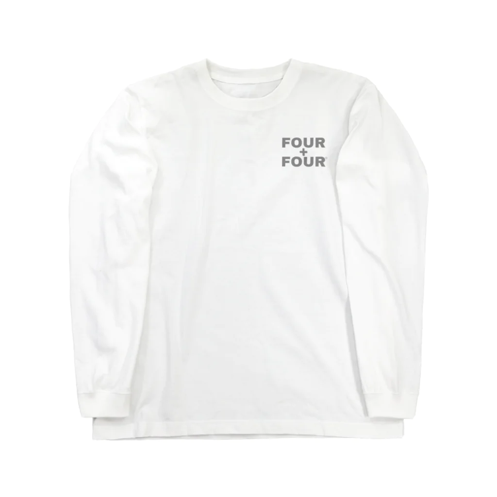 FOUR＋FOURのスケートボードデザイン（モノクロ） ロングスリーブTシャツ