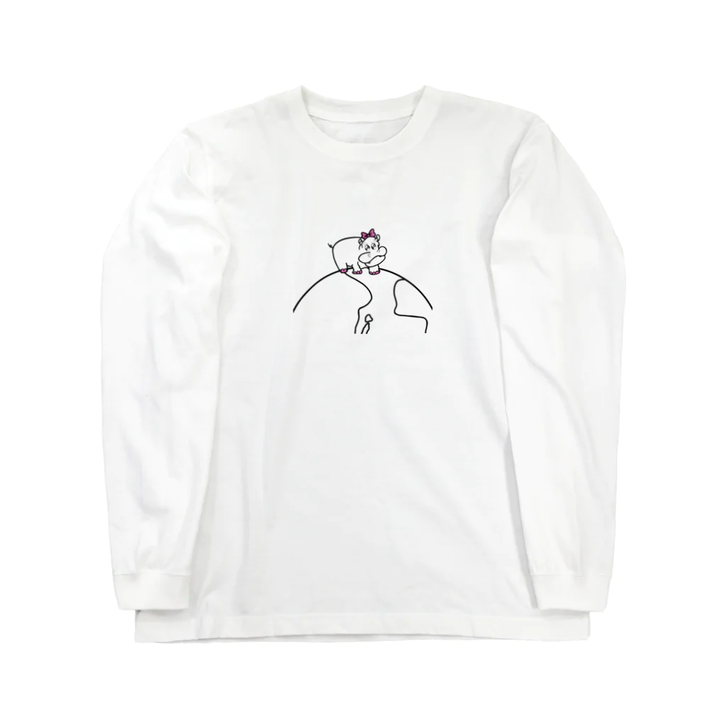 from Aの幸福Hippo Long Sleeve T-Shirt