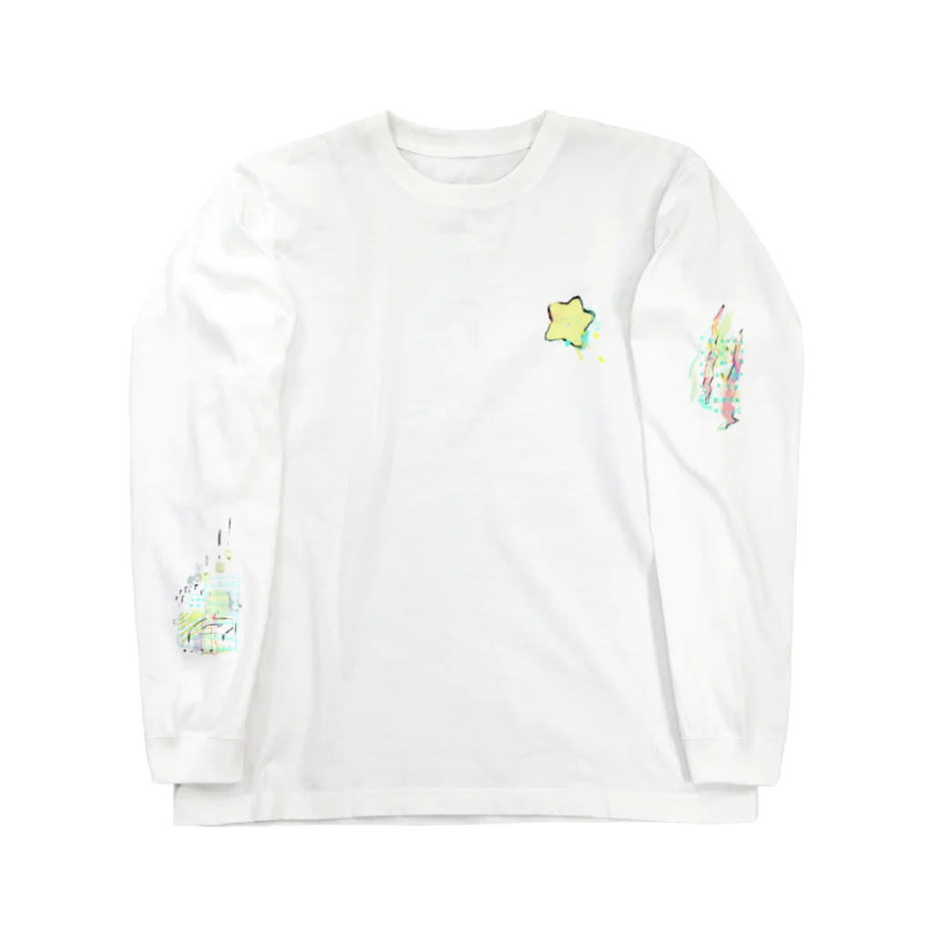 ヨリミサトの雲母雲団地と少女 Long Sleeve T-Shirt