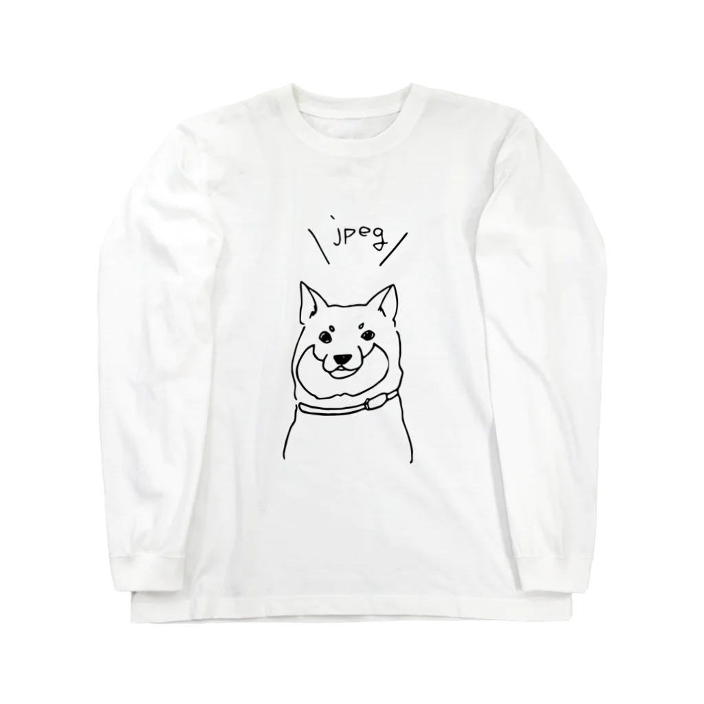 だんすだんすのミナ・ヌクッタ店のJPEG DOG Long Sleeve T-Shirt