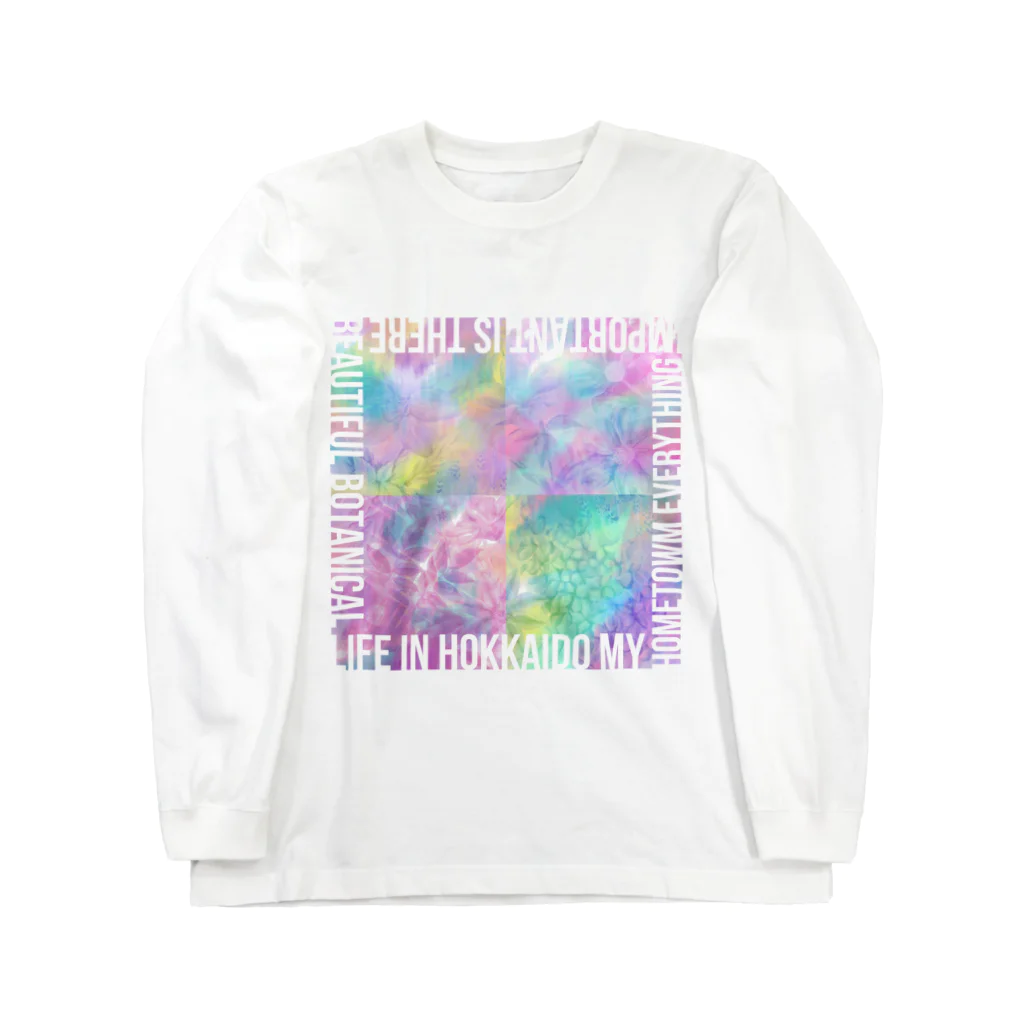 PliablyのBotanical life in Hokkaido（Marble_C） ロングスリーブTシャツ