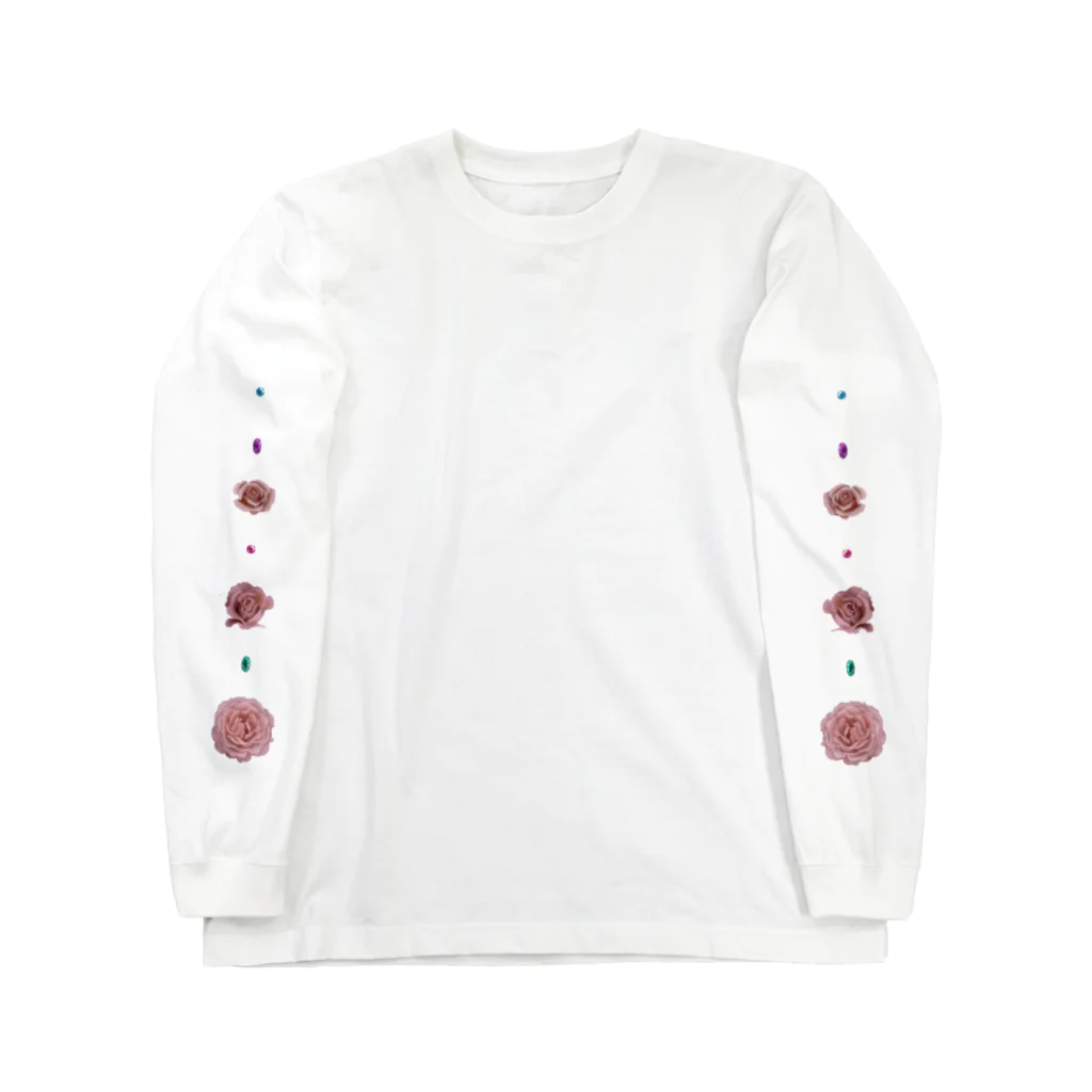 liliariumの哀惜の薔薇と宝石 ロングスリーブTシャツ